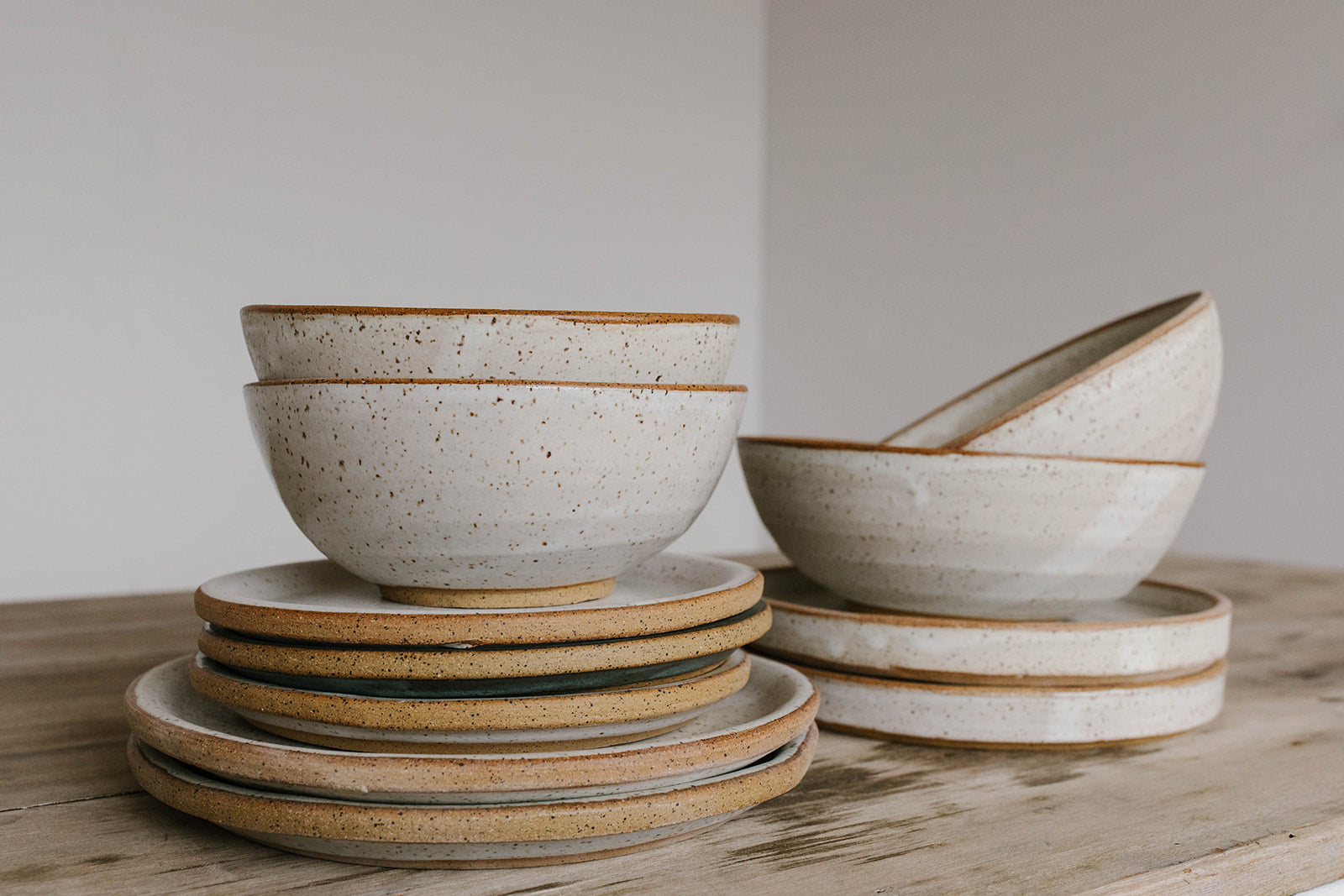 Ready to Ship - Dinner Plate + Salad Plate + Cereal Bowl - KJ Pottery 