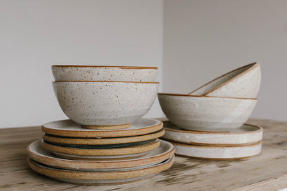 Ready to Ship - Dinner Plate + Salad Plate + Cereal Bowl - KJ Pottery 