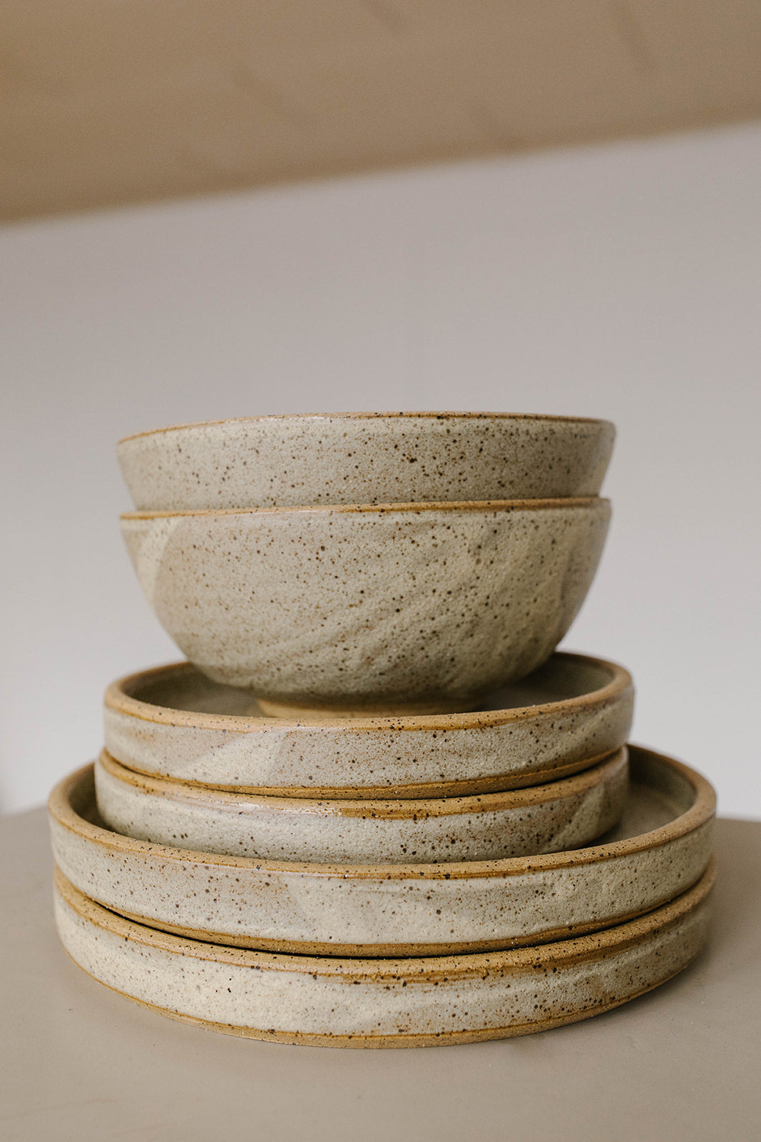 Ready to Ship - Dinner Plate + Salad Plate + Cereal Bowl - KJ Pottery 