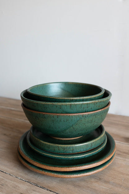 The Full Dinnerware Set - 8 place settings - KJ Pottery 