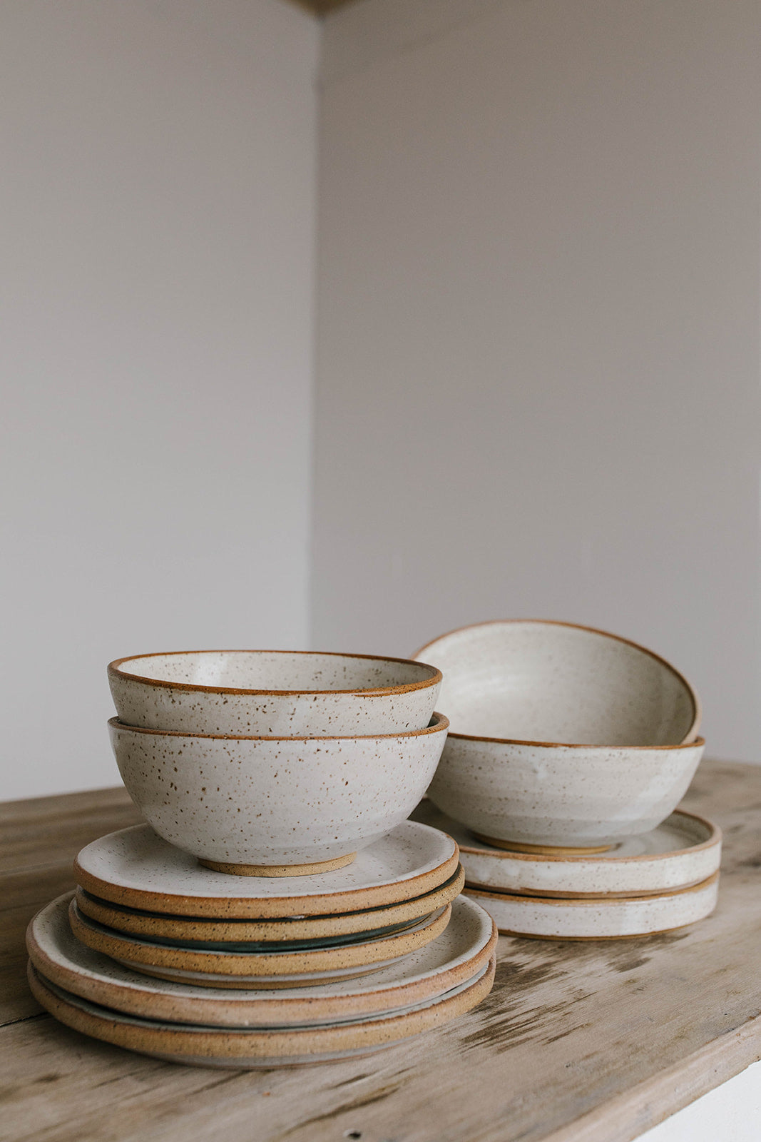 The Full Dinnerware Set - 8 place settings - KJ Pottery 