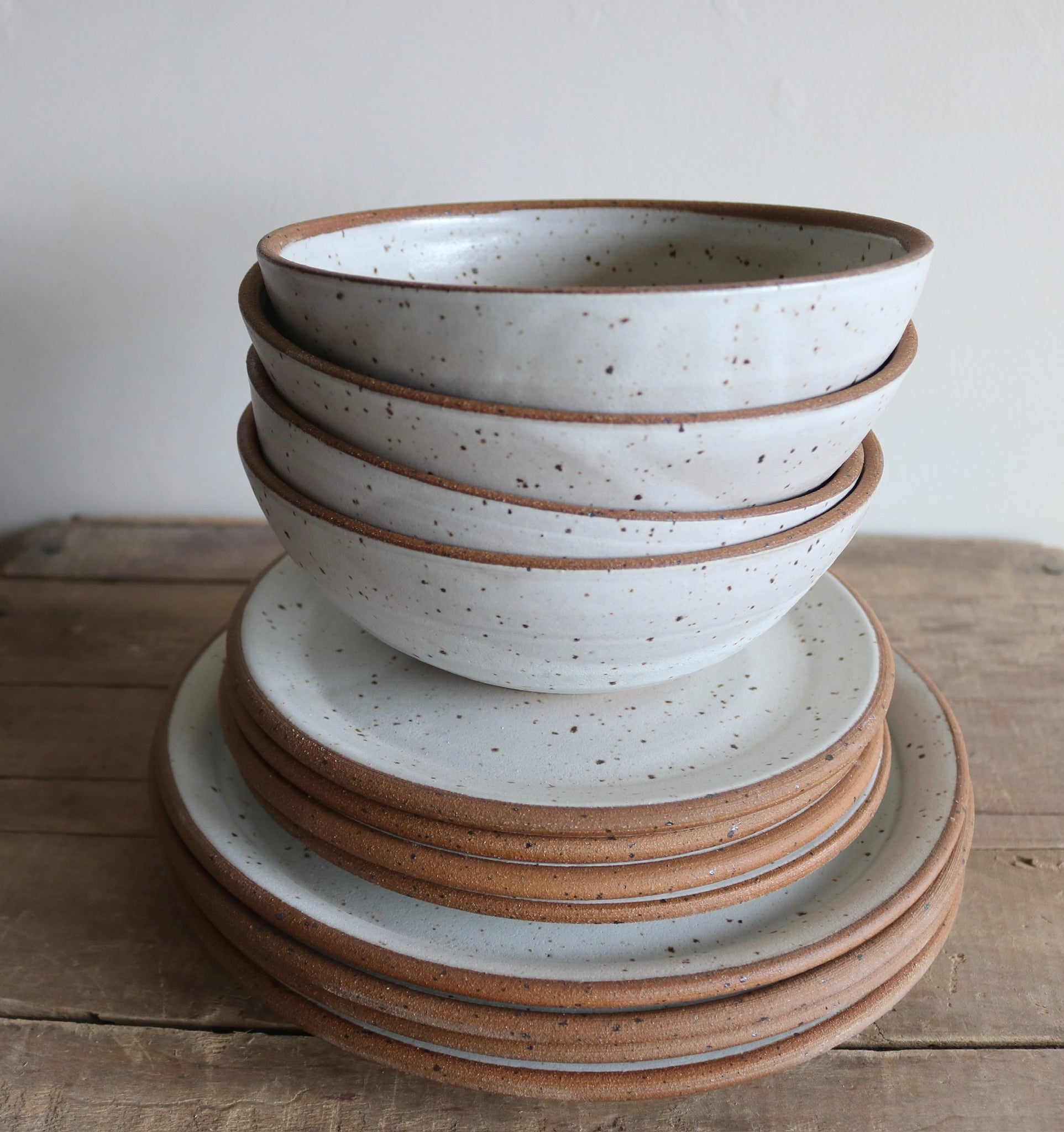 The Full Dinnerware Set - 8 place settings - KJ Pottery 