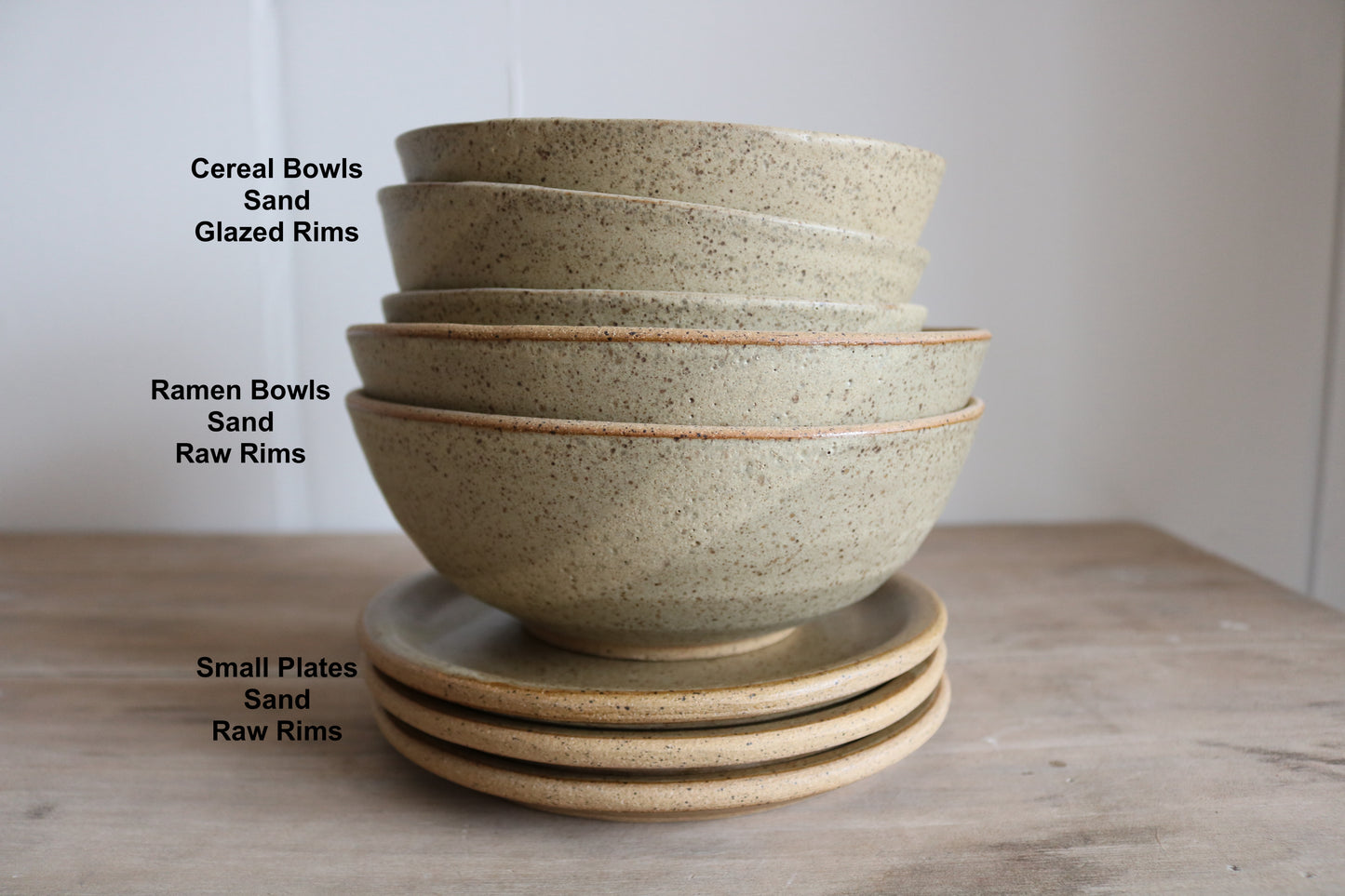 The Full Dinnerware Set - 8 place settings - KJ Pottery 