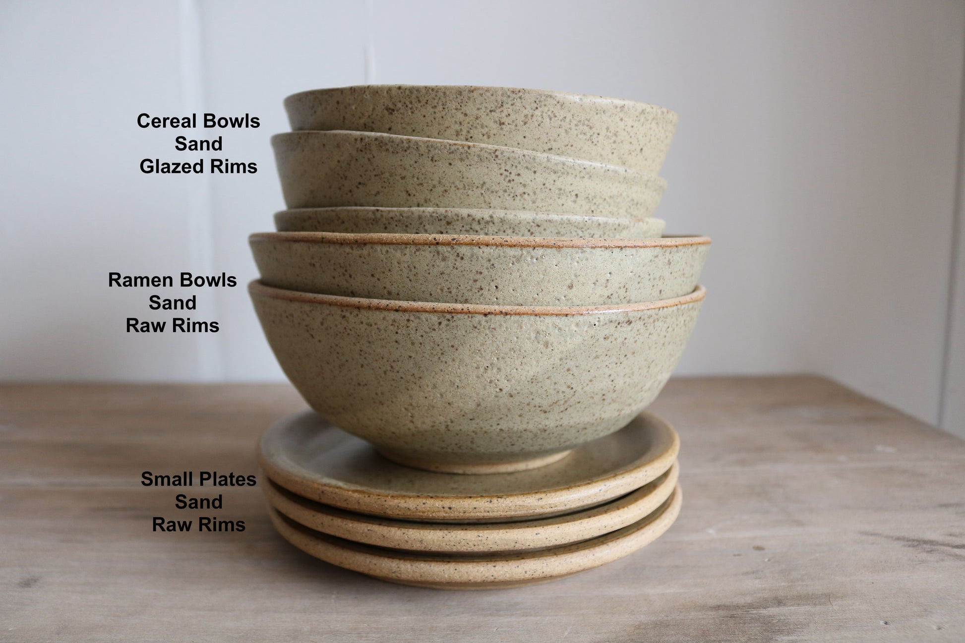 The Full Dinnerware Set - 8 place settings - KJ Pottery 