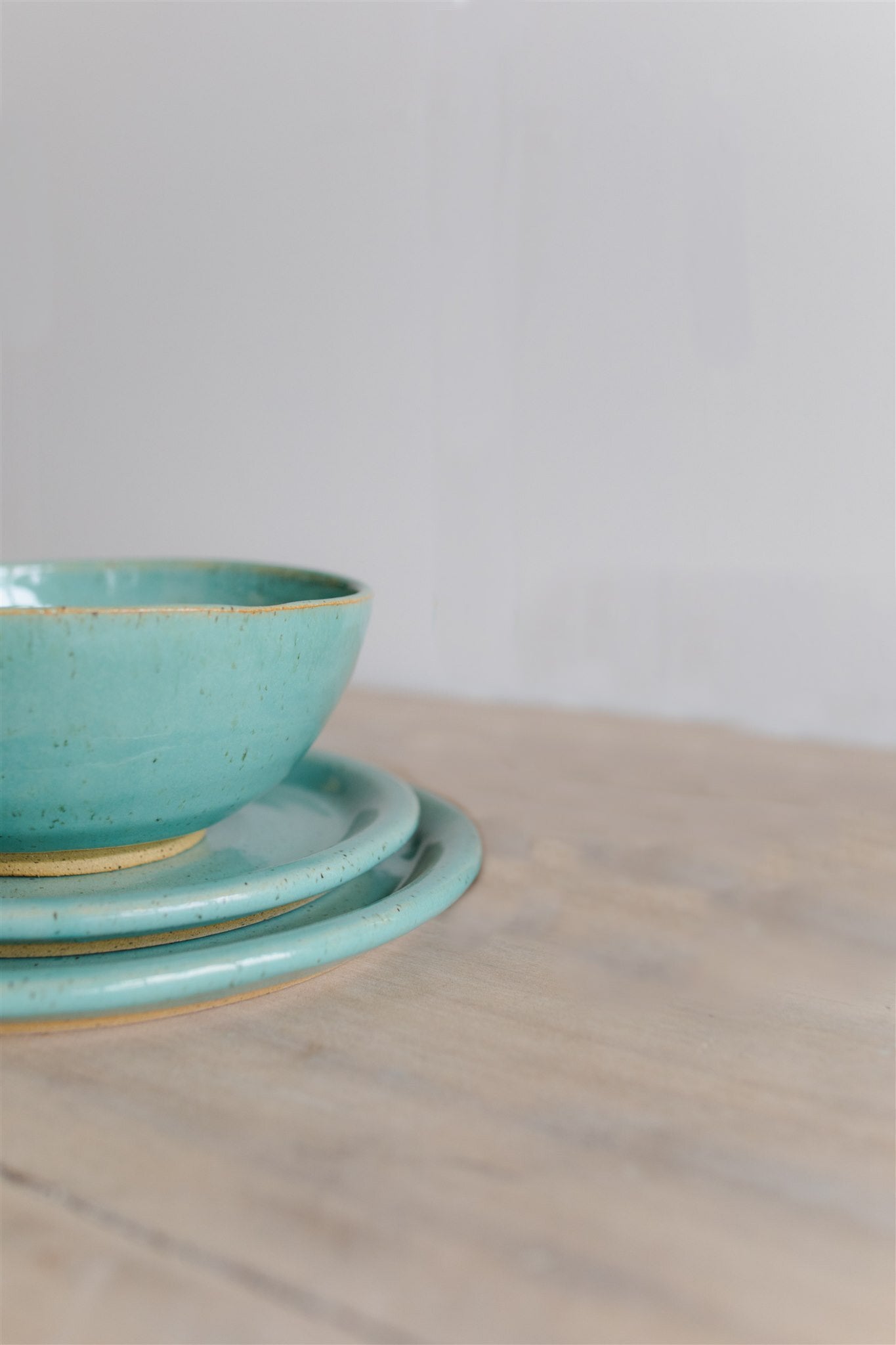 Ready to Ship - Dinner Plate + Salad Plate + Cereal Bowl - KJ Pottery 