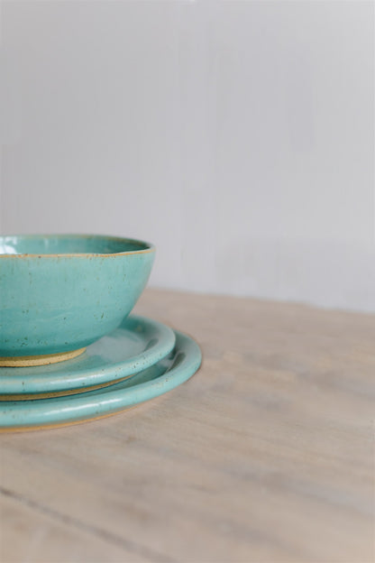 Ready to Ship - Dinner Plate + Salad Plate + Cereal Bowl - KJ Pottery 