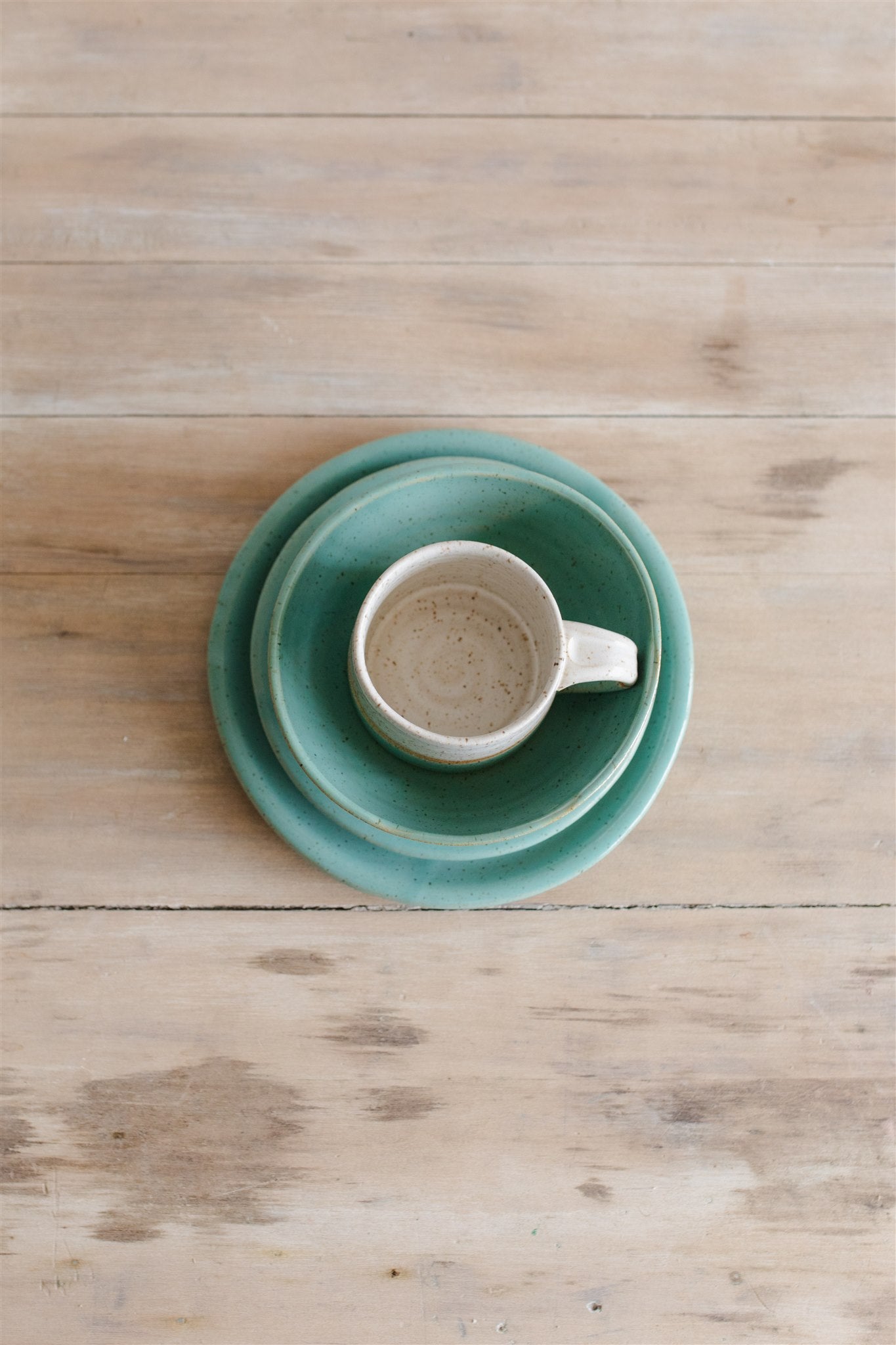 Dinner Plate + Salad Plate + Cereal Bowl + Mug - KJ Pottery 