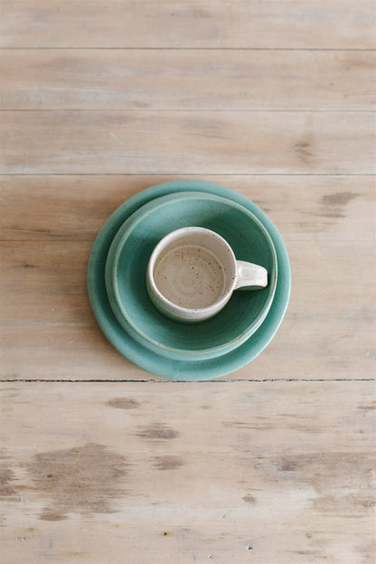 Dinner Plate + Salad Plate + Cereal Bowl + Mug - KJ Pottery 